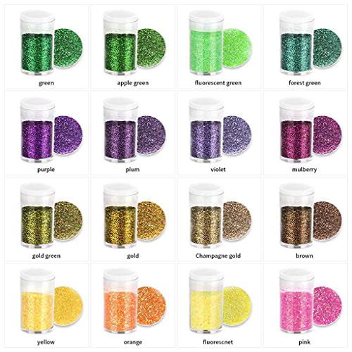 ✪ Various Craft Glitter Powder Suitable for Resin Crafts Body Face and Nails