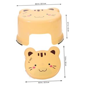 Cartoon Plastic Stool Stools Potty for Toddler ' Step Stools Potty Training Stool Step Stool Chair Stool for Girls Step Stool for Bathroom Stools for Classroom Yellow