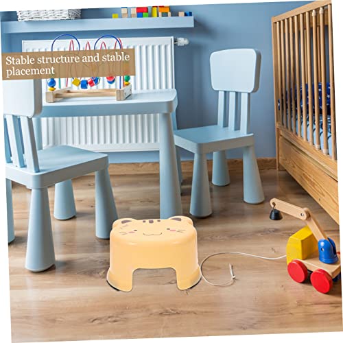 Cartoon Plastic Stool Stools Potty for Toddler ' Step Stools Potty Training Stool Step Stool Chair Stool for Girls Step Stool for Bathroom Stools for Classroom Yellow