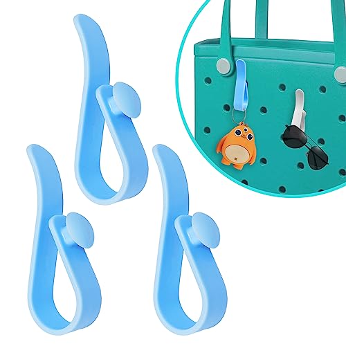 CULASIGN 3Pcs Hooks for Bags, Accessories for Bag, Insert Keychain Holder Charms Organize Valuables for Beach Bag