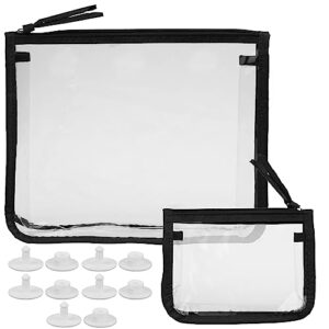 accessories inserts for bogg bag, clear zipper insert bags compatible with bogg bag insert pocket for decorative travel bag organizer storage