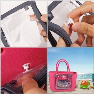 Accessories Inserts for Bogg Bag, Clear Zipper Insert Bags compatible with Bogg bag Insert Pocket for Decorative Travel Bag Organizer Storage