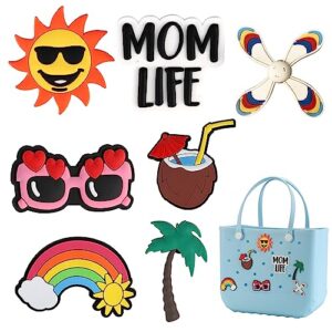 matalde rubber beach bag accessories charms - windmill beach charm accessories for rubber beach totes with 0.5'' dia holes perfect for summer vibes