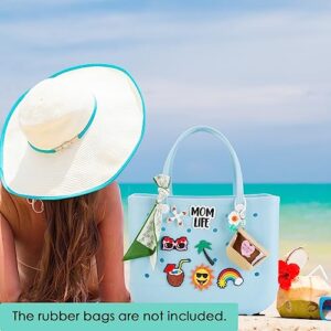 Matalde Rubber Beach Bag Accessories Charms - Windmill Beach Charm Accessories for Rubber Beach Totes with 0.5'' dia Holes Perfect for Summer Vibes