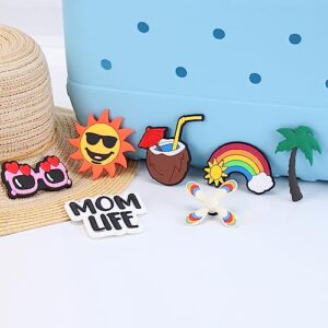 Matalde Rubber Beach Bag Accessories Charms - Windmill Beach Charm Accessories for Rubber Beach Totes with 0.5'' dia Holes Perfect for Summer Vibes