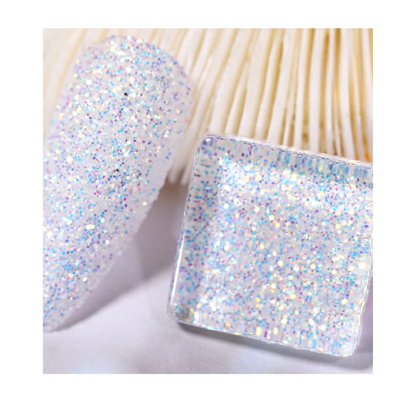 Nail Glitter Powder Sparkle Holographic Sequins Flakes Ice Queen Mermaid Nail Art Crystal Diamond Powder Dust for Women Girls Nail Art Decoration/Face/Body/DIY Crafting (01)