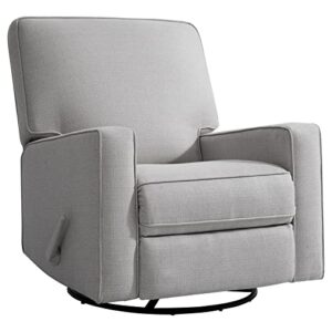 kimohome swivel recliner chairs nursery glider rocking recliner chair, upholstered seating glider rocker, modern lounge chair for living room,bedroom(gray)