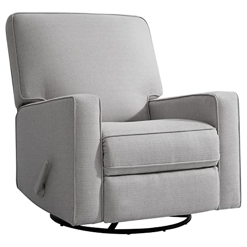 KIMOHOME Swivel Recliner Chairs Nursery Glider Rocking Recliner Chair, Upholstered Seating Glider Rocker, Modern Lounge Chair for Living Room,Bedroom(Gray)