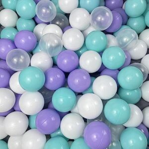 purple ball pit balls 100 count ocean play balls for babies ball pits & playpen,soft plastic pool balls for birthday parties decorations - playground toys tents balls indoor & outdoor 2.2"