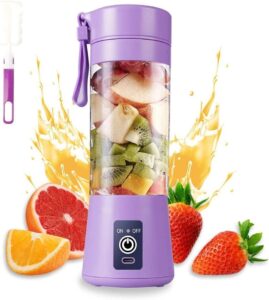 vision aero portable blender, personal blender mini with six blades usb rechargeable 13 oz single serve for juice yogurt smoothies & shakes new type c charging port (purple)