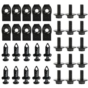 zlirfy 35pcs engine under cover splash shield guard body bolts screws,bumper fender liner push retainer fastener rivet clips,bumper clips extruded u-nuts kit,replacement for g35 g37 fx35 fx45