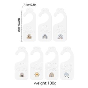 AYFFDIYI Baby Clothes Dividers,7PCS Acrylic Closet dividers Hanger separators,Baby Clothes dividers for Closet from Newborn to 24 Months,Clothes Hanging Organizers
