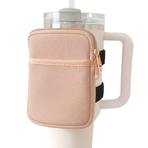 euphrosy water bottle pouch for stanley,stanley cup accessories & sports armband, ultra light stanley tumbler cup pouch，suitable for different types of water cups, cup companion