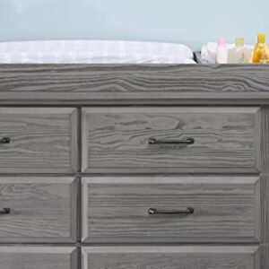 Soho Baby 44065530 Chandler Premium Changing Topper for 6-Drawer Dresser, Wire Brush Graphite Gray Finish