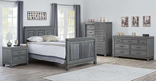 Soho Baby 40037520 Manchester Premium Soft Closing 7-Drawer Dresser, Wire Brush Rustic Gray Finish