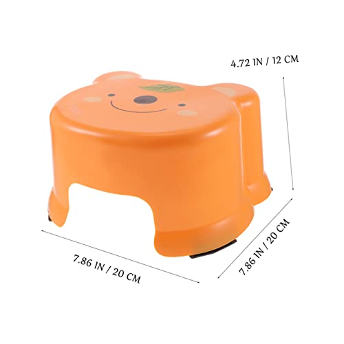 ULDIGI 2pcs Cartoon Plastic Stool Portable Step Stool Plastic Step Stool Stepping Stool for Toddlers Kitchen Step Stool Plastic Footstool Potty Training Step Bathroom Stool Low Stool