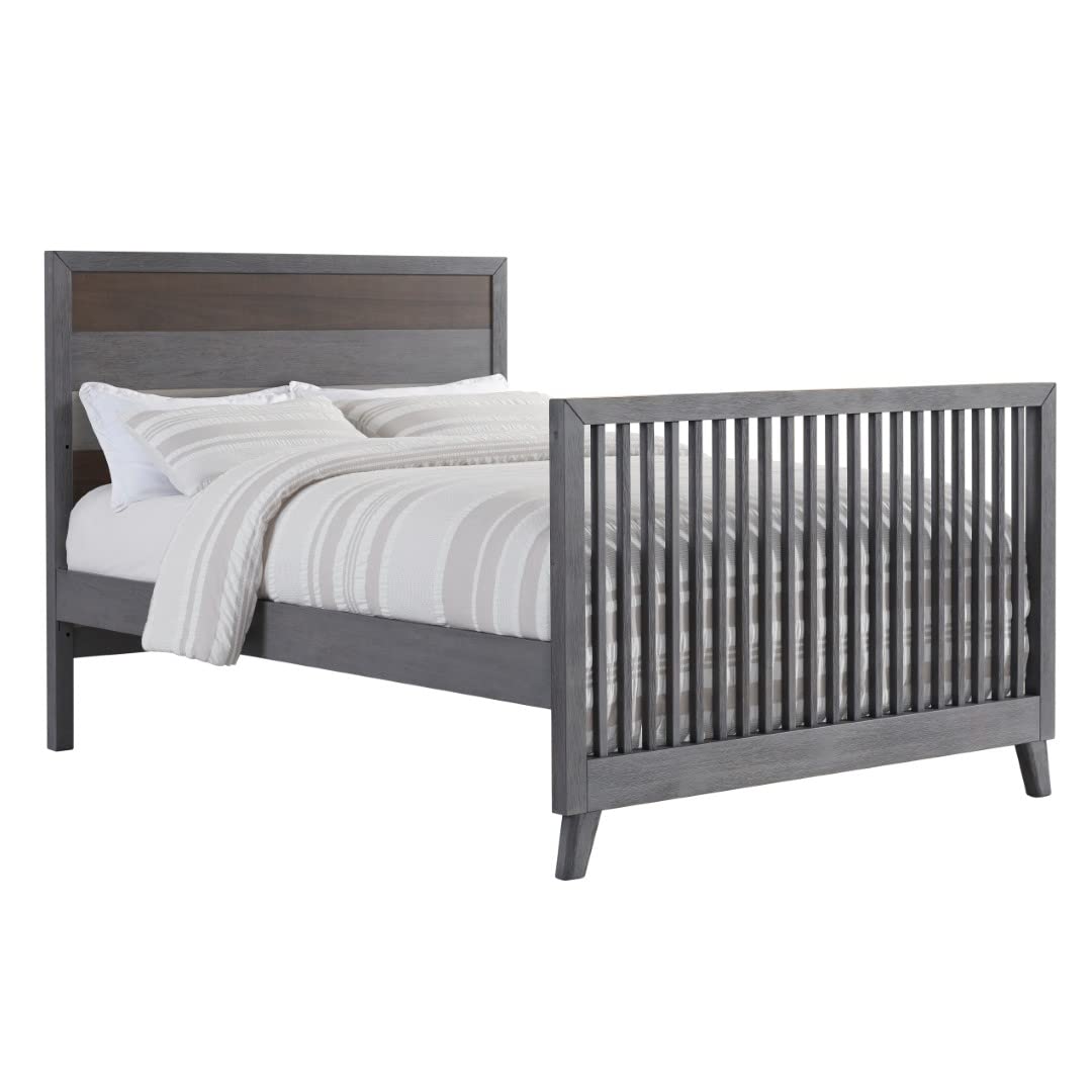 Soho Baby 48088570 Cascade Crib to Full-Size Bed Conversion Kit, Wire Brush Multi-Tone Gray Finish, GreenGuard Gold Certified