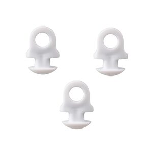 3pcs keychain hanger for bogg bag, plastic hooks compatible with bogg bag accessories for bogg bags suitable for charms tassel keychains (white)