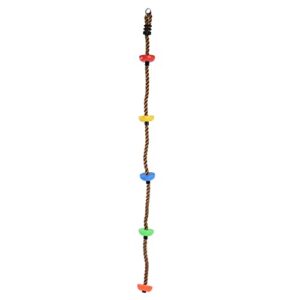 194cm disc swing rope platform for tree climbing - fun outdoor swing set for kids with multicolor plastic seat and sturdy rope - perfect playground accessory for balconies, courtyards, and backyards