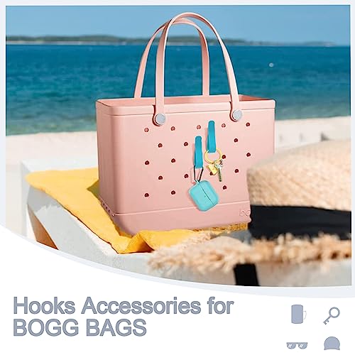 5PCS Hooks Accessories for Bogg Bags, Insert Charm Cutie Cup Holder Connector Key Holder Mask Holder (Pink)