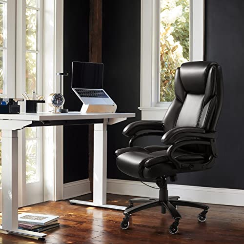 Waleaf Home Office Chair 500lb, Executive Desk Chair with High Back,Heavy Duty Task Computer Chair with Tilt Lock.Ergonomic Adjustable Swivel Chair with Wide Seat