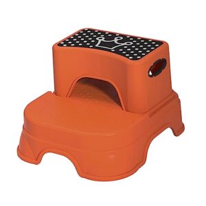 fakeme double up toddlers step stool step stool for potty detachable wide 2 step stool for kids bedside step stool for living rooms, orange