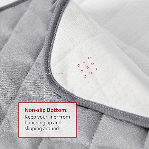 Changing Pad Cover for Boys Girls 2 Pack, Lovely Print Soft Unisex Diaper Change Table Sheets and Bamboo Diaper Changing Pad Liner Non-Slip