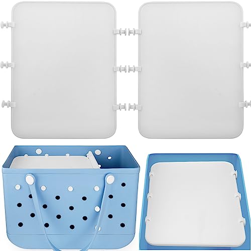 2 Pack Divider Tray for Bogg Bag Beach Bag Organizer Tray Compatible with BOGG BAG X Large Accessories Insert Tray for Organizing and Dividing Space-White