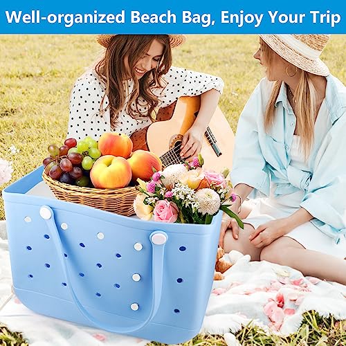 2 Pack Divider Tray for Bogg Bag Beach Bag Organizer Tray Compatible with BOGG BAG X Large Accessories Insert Tray for Organizing and Dividing Space-White