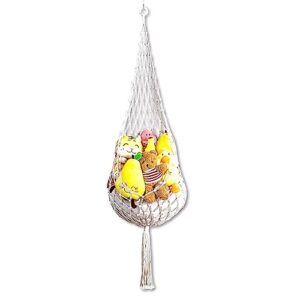 stuffed animal net or hammock, hanging net for stuffed animal storage ideas for small spaces holder for wall corner (a single hanging(white))