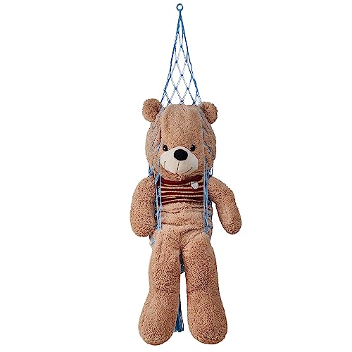 Stuffed Animal Net or Hammock, Hanging Net for Stuffed Animal Storage Ideas for Small Spaces Holder for Wall Corner (A Single Hanging(White))