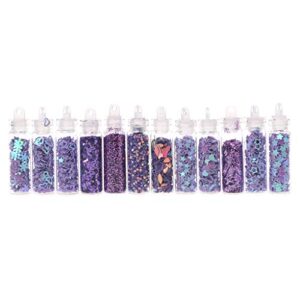 12 bottle/set manicure sequins nail art glitter sequins diy nail beauty filling tools nail art supplies for eyes makeup-603