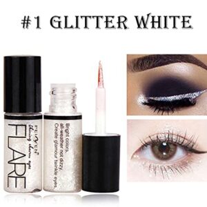 ETEDES Glitter Eyeshadow liquid Eyeliner, Long Lasting Waterproof Shimmer Metallic Glitter Eyeshadow 4 clours (Styles #2)