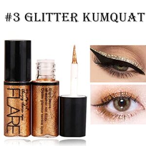 ETEDES Glitter Eyeshadow liquid Eyeliner, Long Lasting Waterproof Shimmer Metallic Glitter Eyeshadow 4 clours (Styles #2)