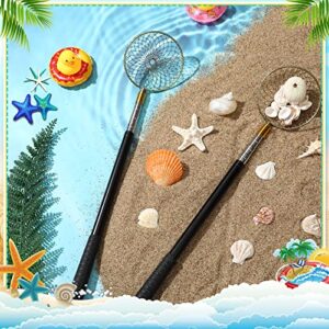 Jenaai 4 Pcs Beach Scoop Multifunction Sand Sifter Long Handle Adjustable Shell Scooper for Beachcombing Rock Scooper for Rock Hunting Shelling Tool, 16.54 Inch to 58.27 Inch