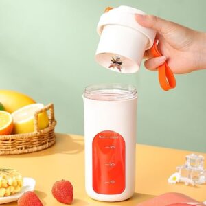 Electric Juicer, Mini Portable Blender, Fruit Mixers Fruit Extractors Multifunction Juice Maker Machine Blender Smoothies Mixer, 370ml (white)