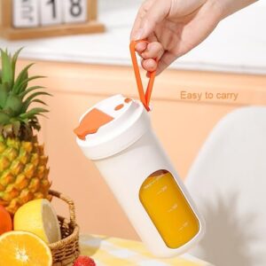 Electric Juicer, Mini Portable Blender, Fruit Mixers Fruit Extractors Multifunction Juice Maker Machine Blender Smoothies Mixer, 370ml (white)