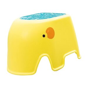 ＫＬＫＣＭＳ Kids Step Stool Toddler Step Stool,Multifunctional,Non Slip,Elephant Shaped,Durable Bathroom Step Stool Poop Stools for Kitchen,Bathroom, Yellow