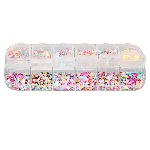 Nail Decals Flakes, Art Glitter Sequins Attractive Decoration Shiny Portable for Nail Art Craft Makeup