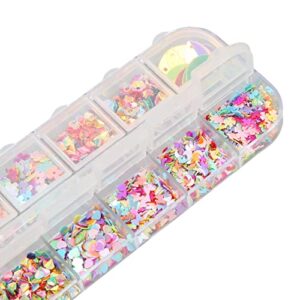 Nail Decals Flakes, Art Glitter Sequins Attractive Decoration Shiny Portable for Nail Art Craft Makeup