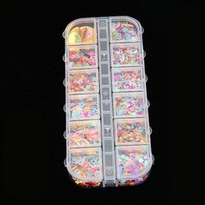 Nail Decals Flakes, Art Glitter Sequins Attractive Decoration Shiny Portable for Nail Art Craft Makeup