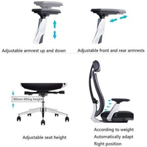 MXIAOXIA Office Chair, Breathable Mesh Computer Chair with Ergonomic Adjustable Lumbar Support Chair with Adjustable Armrest and Headrest, Soft Cushion Seat (Color : D)