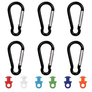 6pcs key holder for bogg bag, carabiner key holder carabiners clips charm accessories for bogg bag to hang items (6 colors)