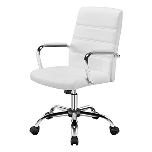 TBGFPO Adjustable Mid-Back Faux Leather Swivel Executive Office Chair, Computer Chair Home Office Chair Lift Swivel Chair (Color : E, Size : As Shown)