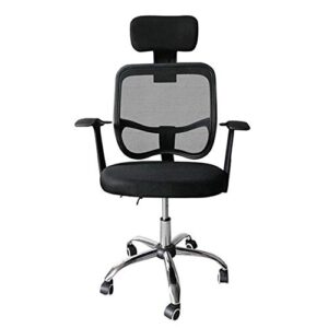 tbgfpo executive office chair - high back office chair with footrest and thick padding - reclining computer chair with ergonomic segmented back, black