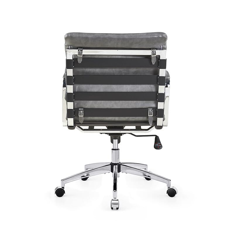 voqoomkl Home Office Desk Chair Executive Office Chair, Swivel Computer Desk Chair Task Chair, Adjustable Height Armchair, Metal Frame Office Chair, Gaming Chair, Gray