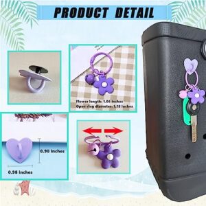 Heyshapeing 4Pcs Hooks Accessories for Bogg Bag, Charms Key Holder for Bogg Bag Hooks Boggbag Charms Insert Keychain Holder Organize Valuables for Beach Bag