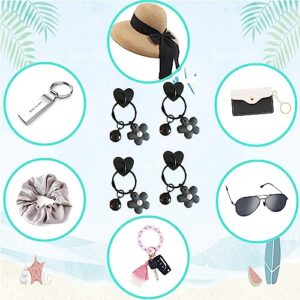 Heyshapeing 4Pcs Hooks Accessories for Bogg Bag, Charms Key Holder for Bogg Bag Hooks Boggbag Charms Insert Keychain Holder Organize Valuables for Beach Bag