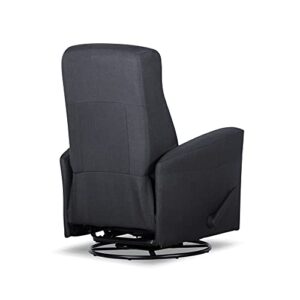 Swivel Recliner Chair Manual Glider Fabric Chair,Swivel 360,Handle Manual Glider Recliner for Living Room