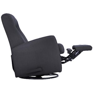 Swivel Recliner Chair Manual Glider Fabric Chair,Swivel 360,Handle Manual Glider Recliner for Living Room